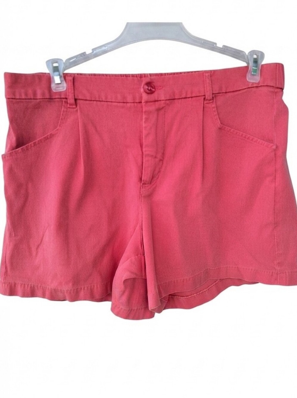 Liverpool Los Angeles Coral Pink Elastic Waist Chino Shorts Size 12